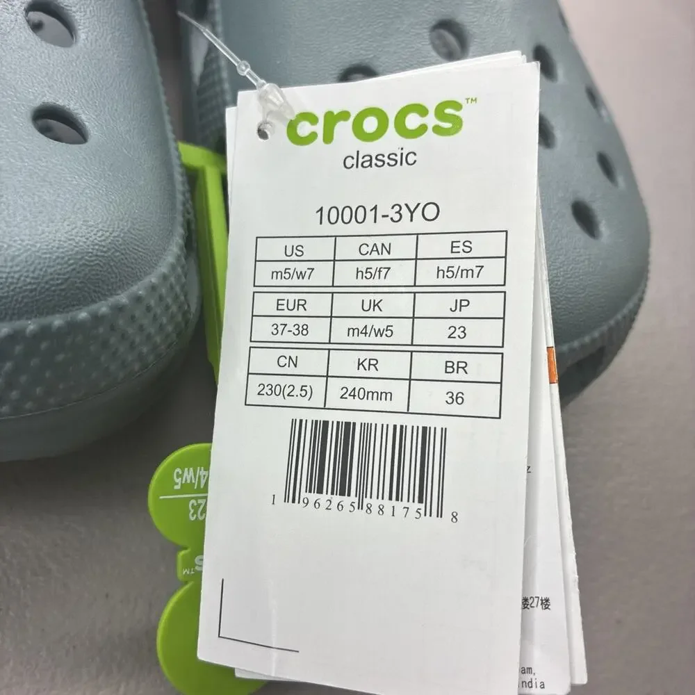 Crocs Classic Clog Pond Dusty Lilac Purple Men 5 Or Wmn 7 Casual Shoes 10001-3YO